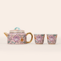 Locale Lotus İşlemeli Çaydanlık ve Fincan Mini Set